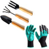 UltraMart Gardening Hand Cultivator, Big Digging Trowel, Shovel & Garden Gloves with Claws for Digging & Planting