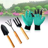 UltraMart Gardening Hand Cultivator, Big Digging Trowel, Shovel & Garden Gloves with Claws for Digging & Planting