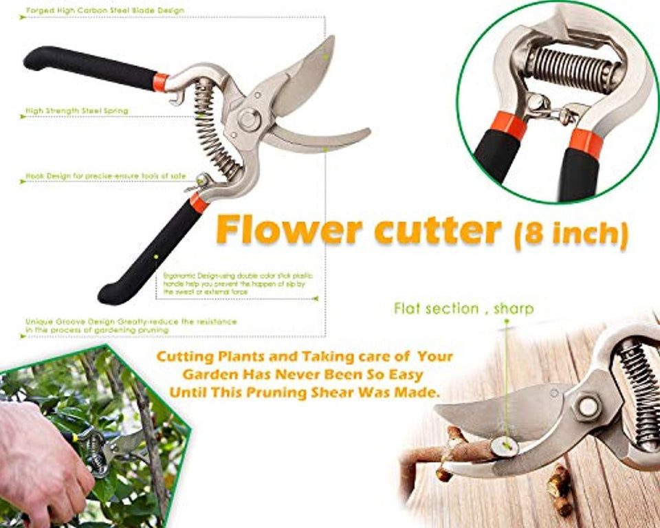 UltraMart Gardening Tools - Gardening Gloves and Flower Cutter/Scissor/Pruners