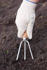 UltraMart Gardening Tools - Falcon Gloves, Flower Cutter/Scissor & Garden Tool Wooden Handle (3pcs-Hand Cultivator, Small Trowel, Garden Fork)