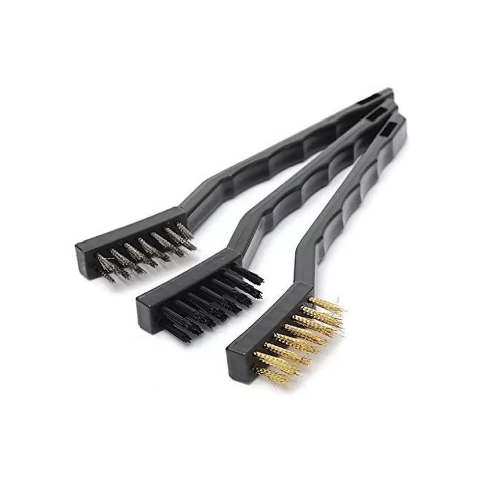 244 -3pcs Mini Wire Brush Set (Steel/Nylon/Brass Brush)